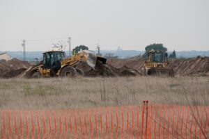 Obres de construcció del camp de golf el març de 2010, abans de ser paralitzades pel Govern mitjançant la declaració de la ZEPA.